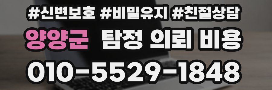 양양군 탐정 의뢰 비용