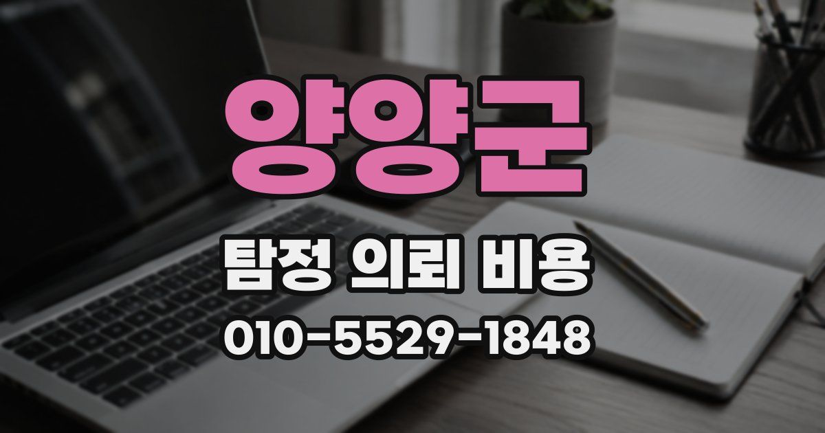 양양군 탐정 의뢰 비용