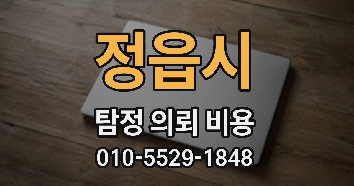 정읍시 탐정 의뢰 비용