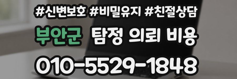 부안군 탐정 의뢰 비용