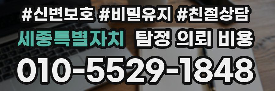 세종특별자치 탐정 의뢰 비용