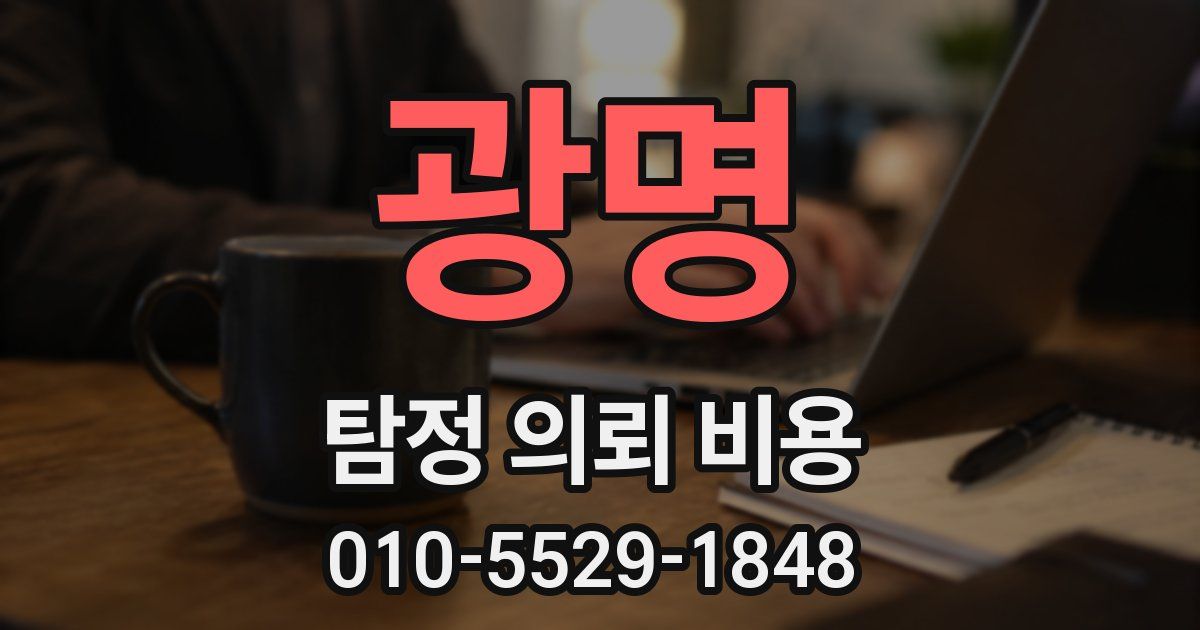 광명 탐정 의뢰 비용