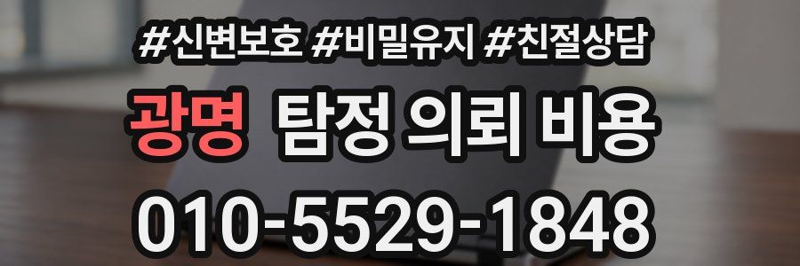 광명 탐정 의뢰 비용