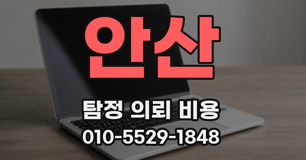 안산 탐정 의뢰 비용