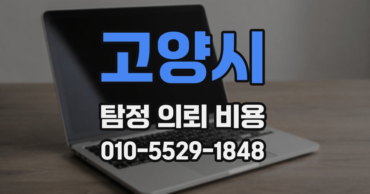 고양시 탐정 의뢰 비용