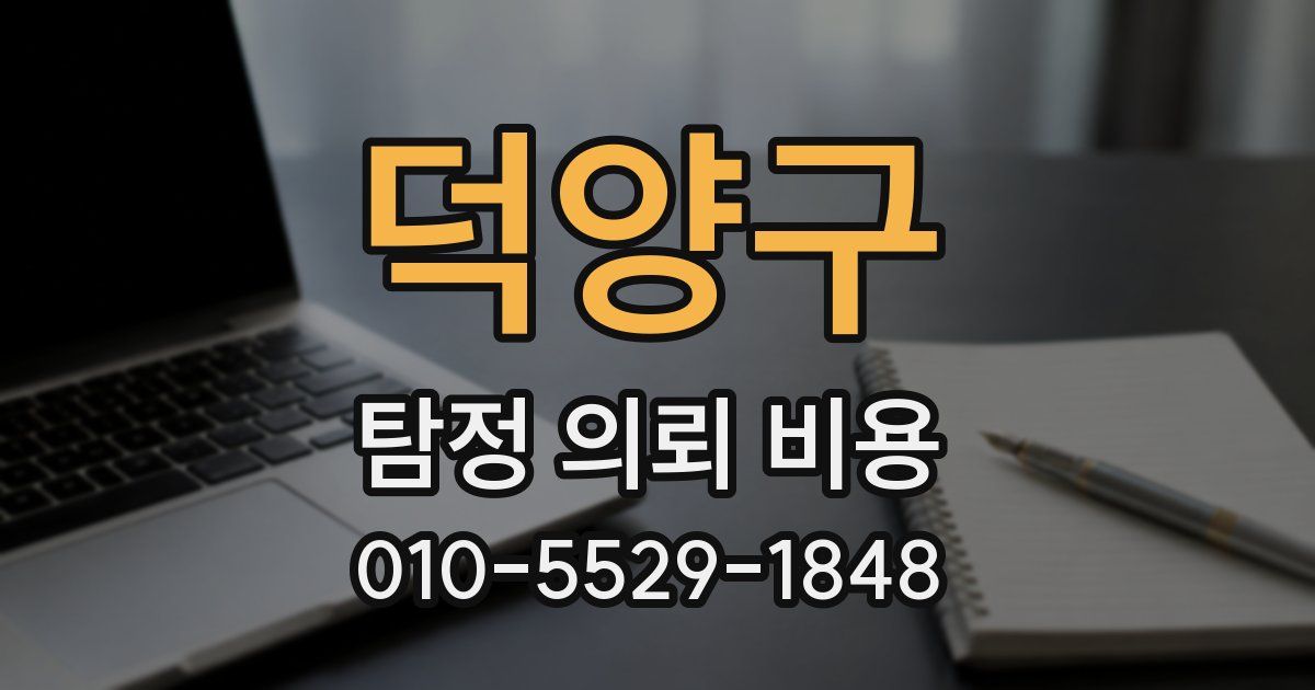 덕양구 탐정 의뢰 비용