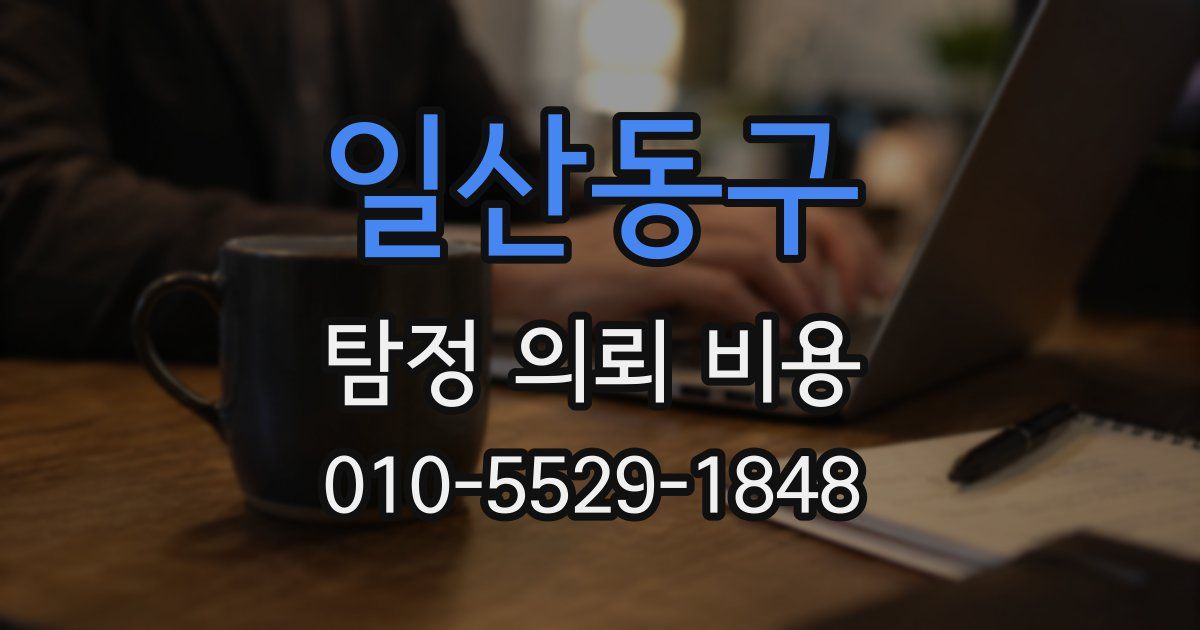 일산동구 탐정 의뢰 비용
