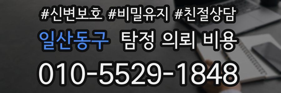 일산동구 탐정 의뢰 비용