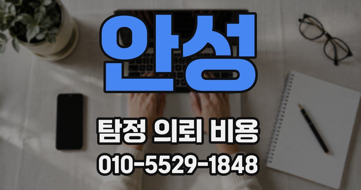 안성 탐정 의뢰 비용