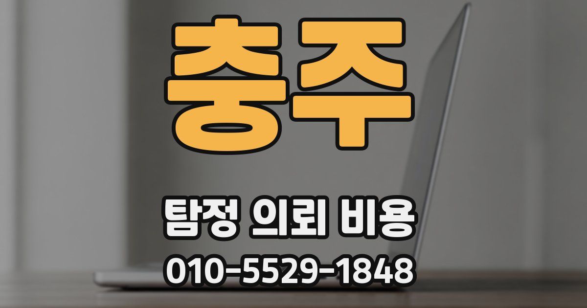 충주 탐정 의뢰 비용