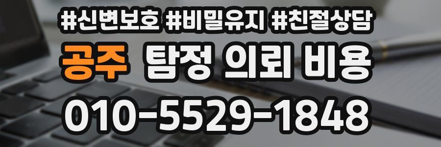 공주 탐정 의뢰 비용