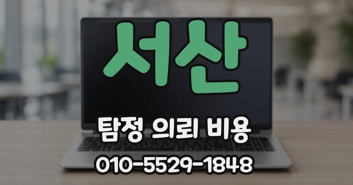 서산 탐정 의뢰 비용