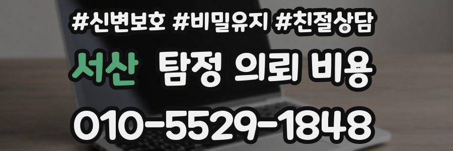 서산 탐정 의뢰 비용