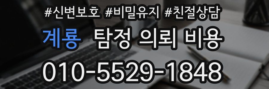 계룡 탐정 의뢰 비용