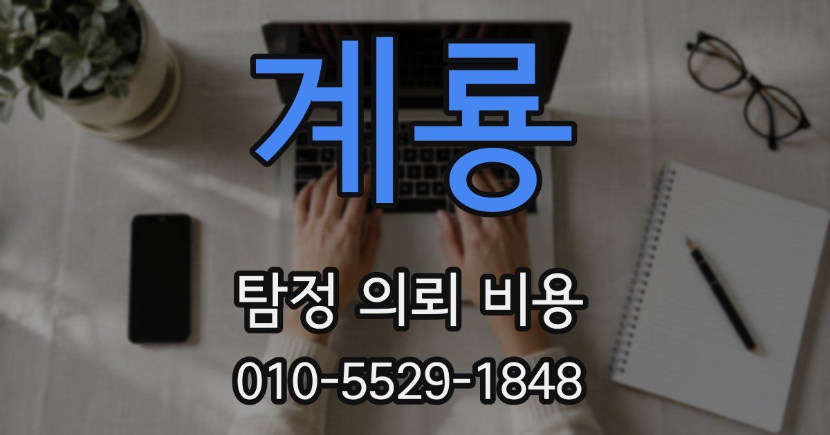 계룡 탐정 의뢰 비용