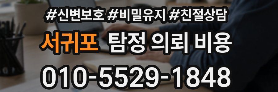 서귀포 탐정 의뢰 비용