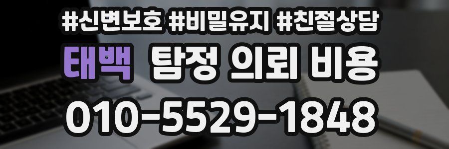 태백 탐정 의뢰 비용