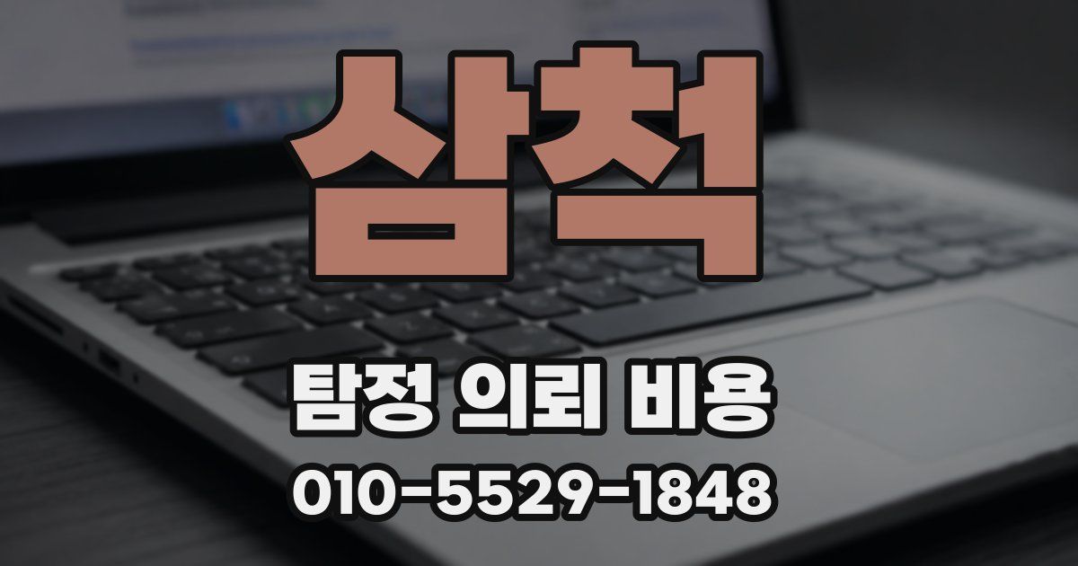 삼척 탐정 의뢰 비용