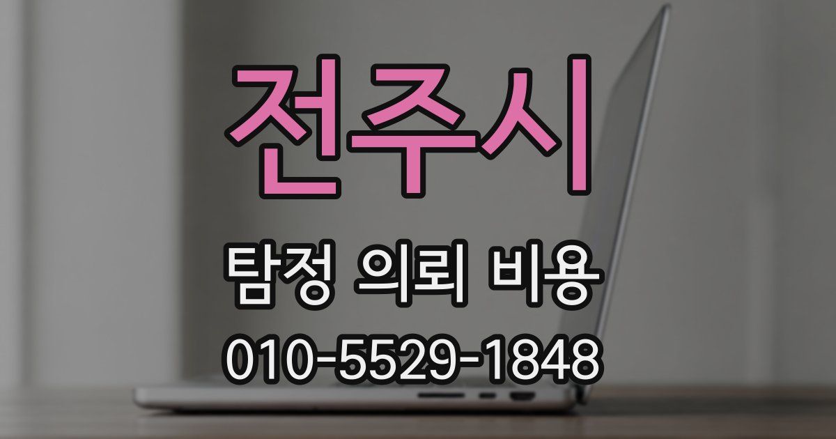 전주시 탐정 의뢰 비용