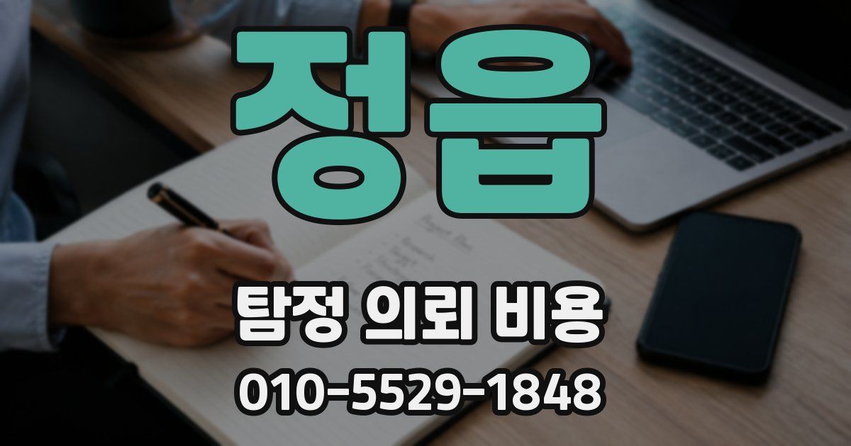 정읍 탐정 의뢰 비용