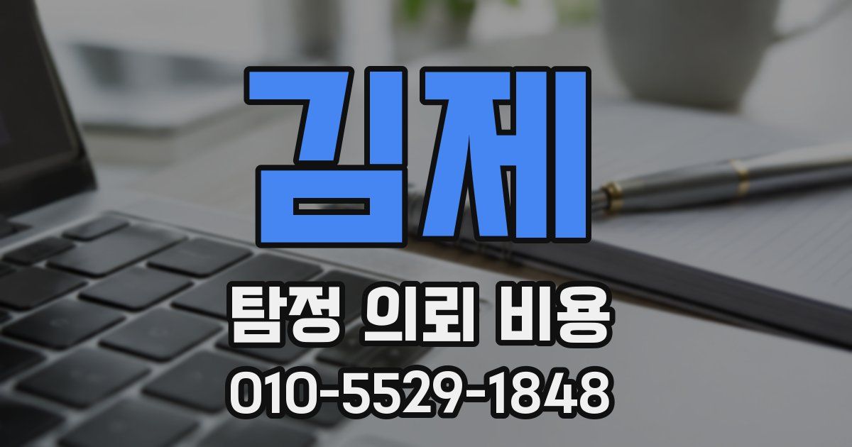 김제 탐정 의뢰 비용