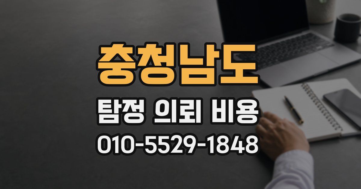충청남도 탐정 의뢰 비용
