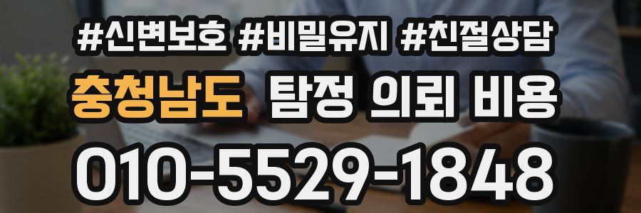 충청남도 탐정 의뢰 비용