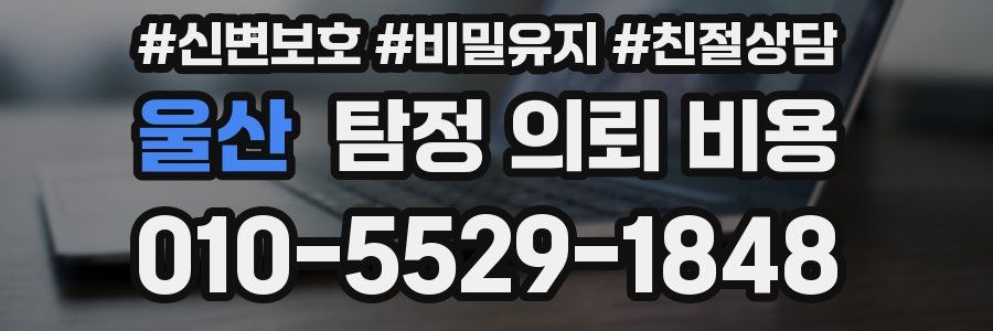 울산 탐정 의뢰 비용