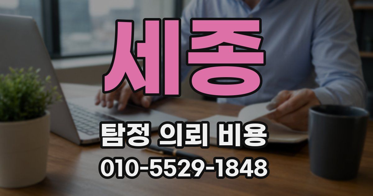세종 탐정 의뢰 비용