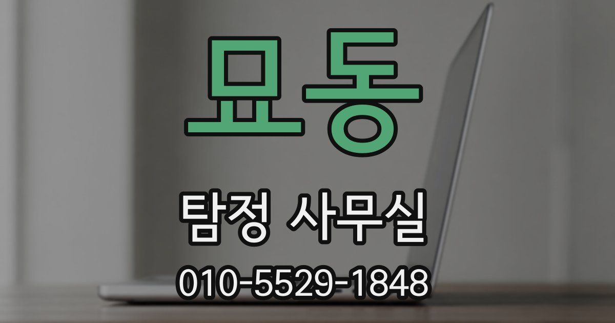 묘동 탐정 사무실