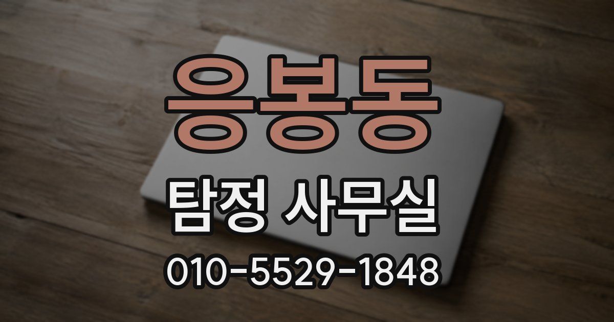 응봉동 탐정 사무실