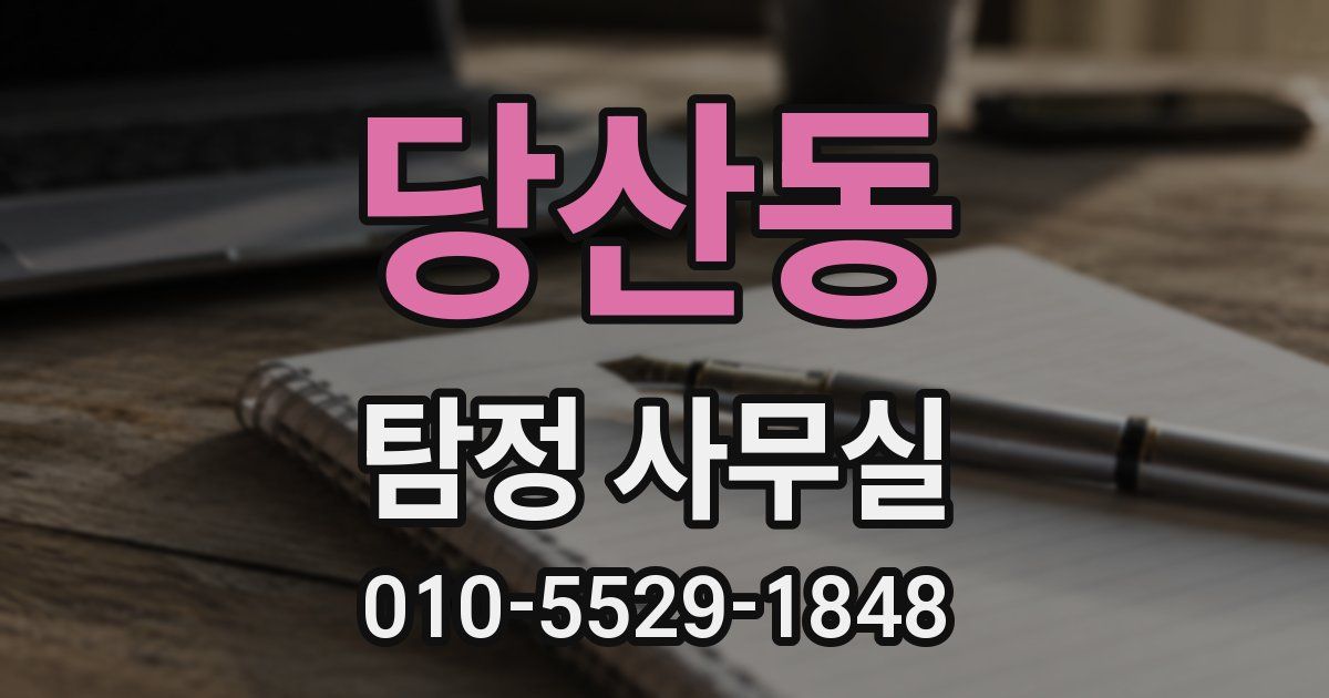 당산동 탐정 사무실