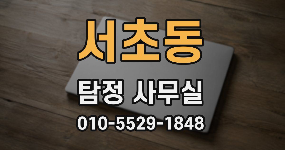 서초동 탐정 사무실