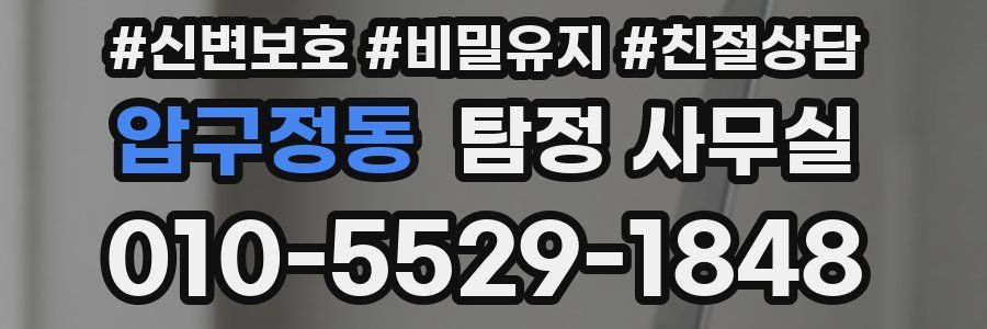 압구정동 탐정 사무실