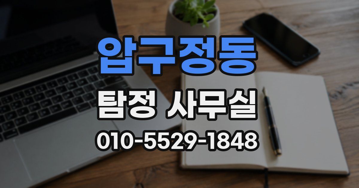 압구정동 탐정 사무실