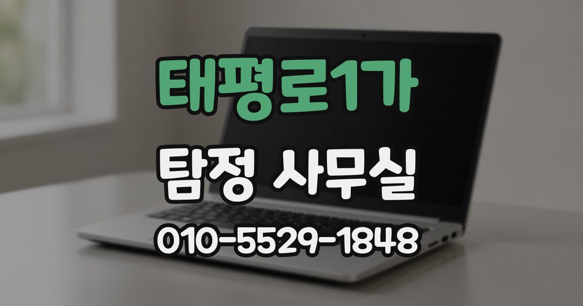 태평로1가 탐정 사무실