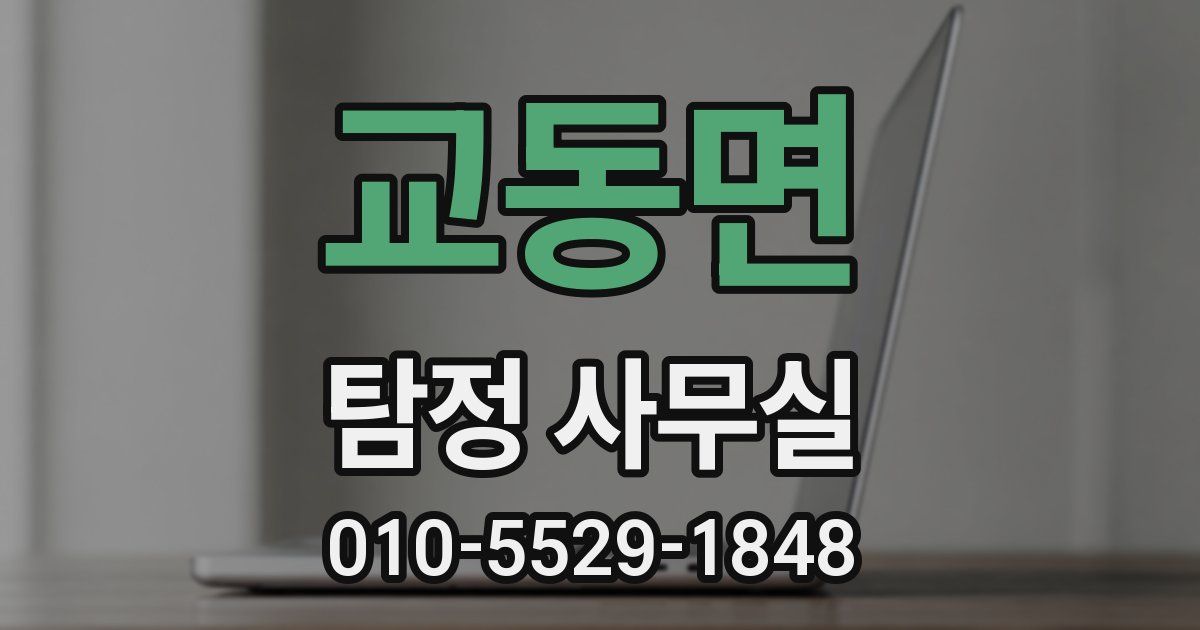 교동면 탐정 사무실