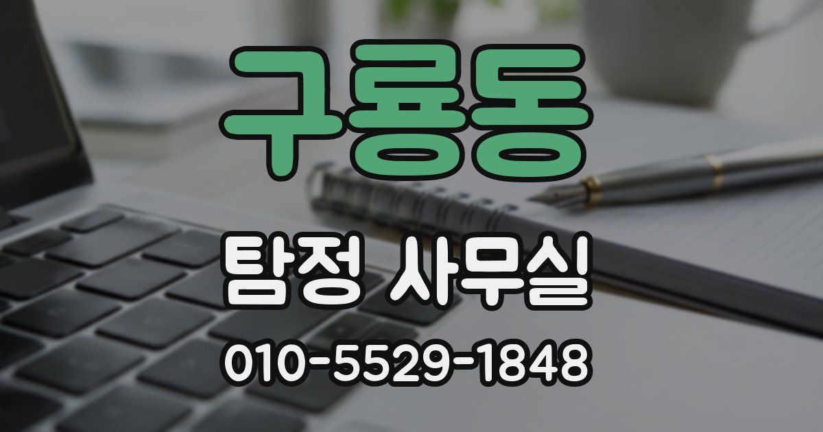 구룡동 탐정 사무실