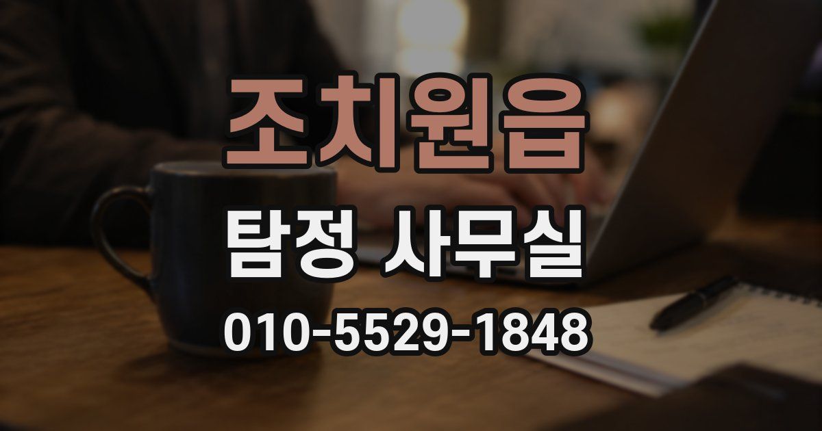 조치원읍 탐정 사무실