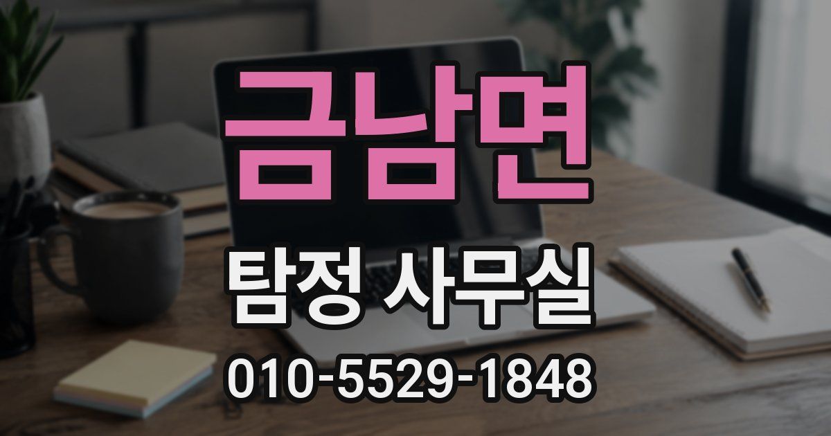 금남면 탐정 사무실