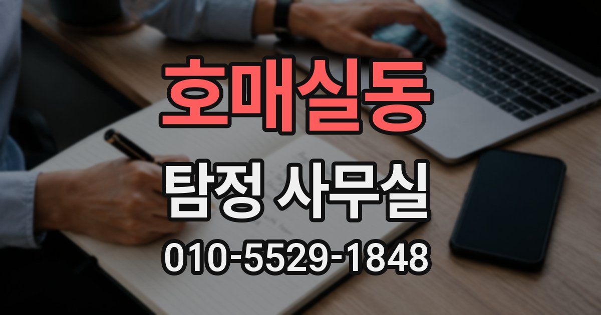 호매실동 탐정 사무실