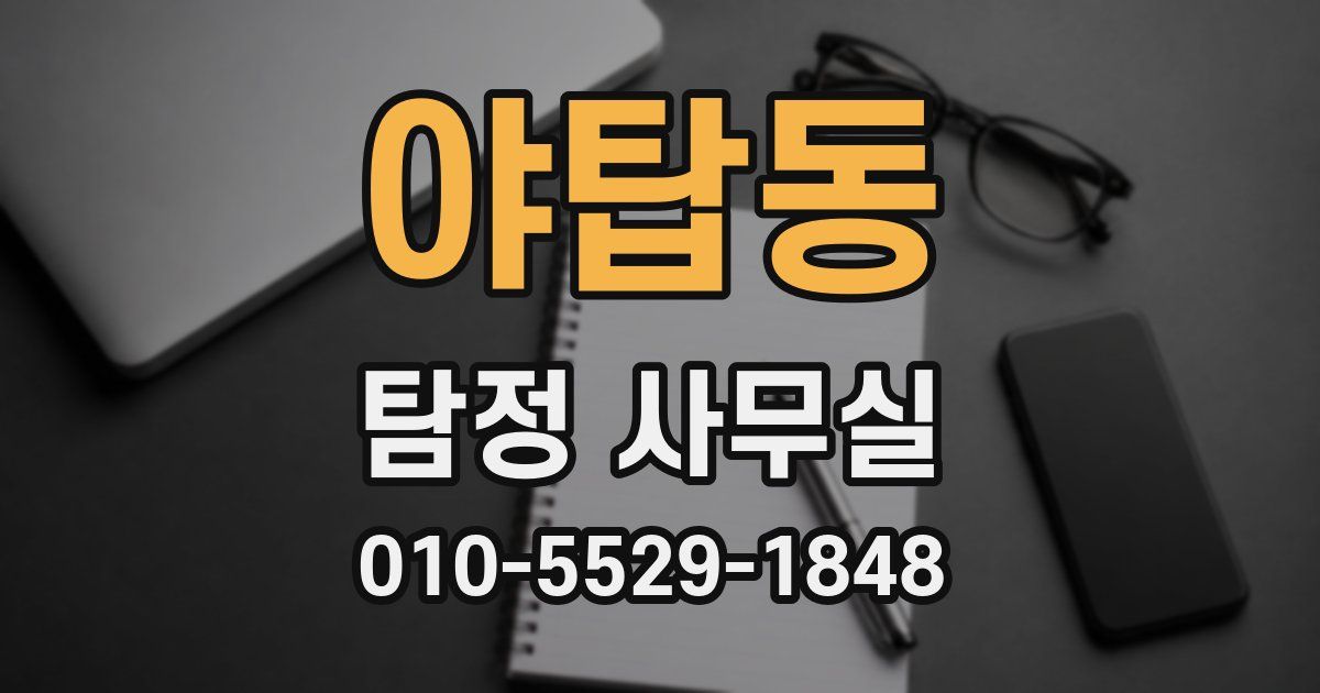 야탑동 탐정 사무실