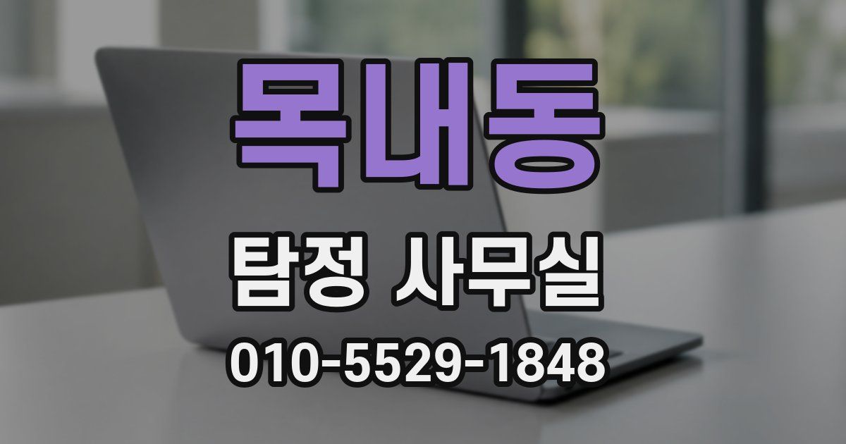 목내동 탐정 사무실