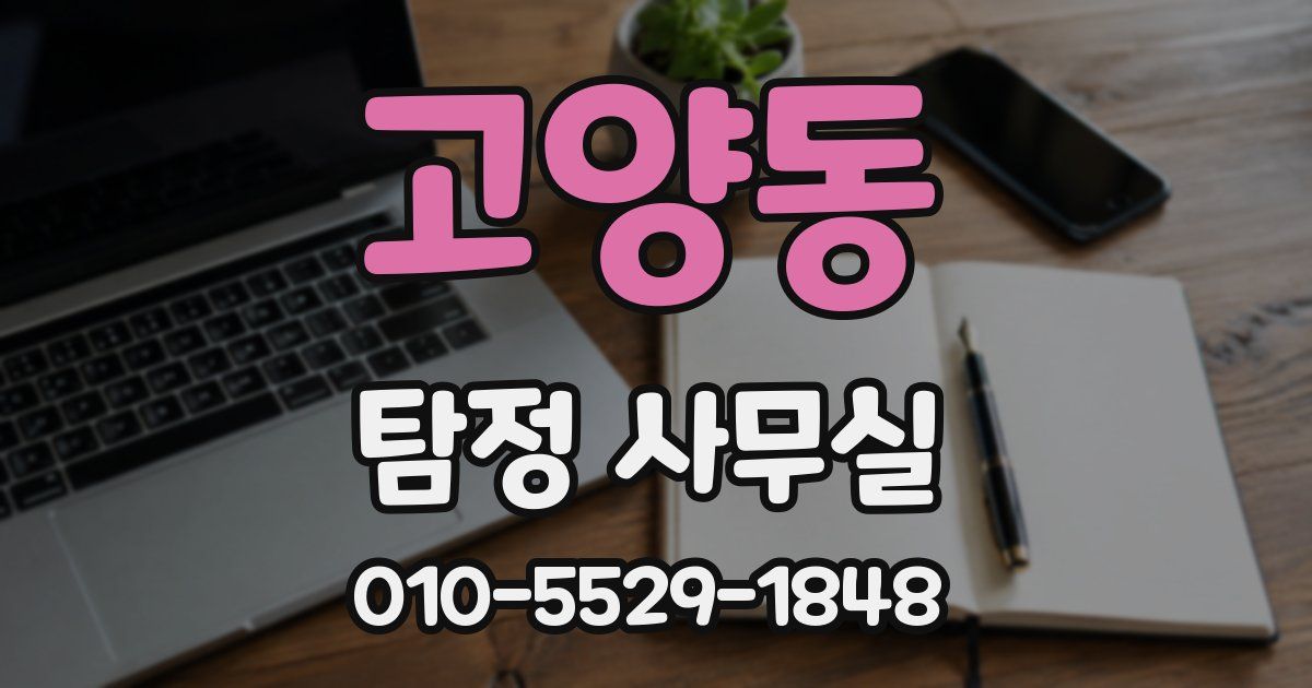 고양동 탐정 사무실