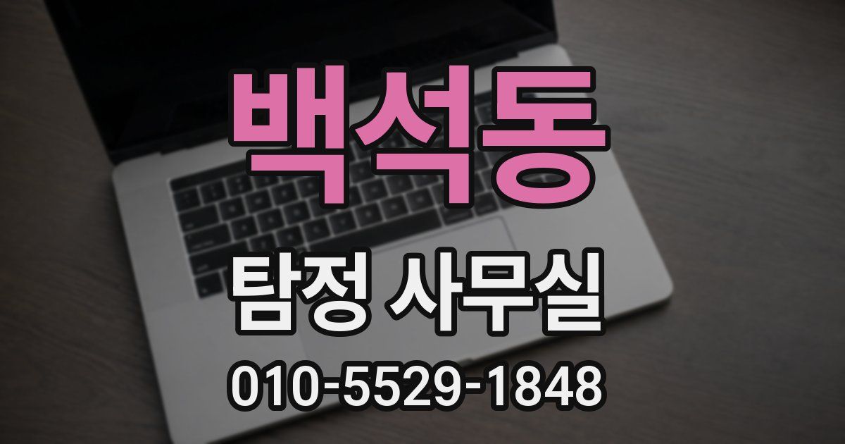 백석동 탐정 사무실