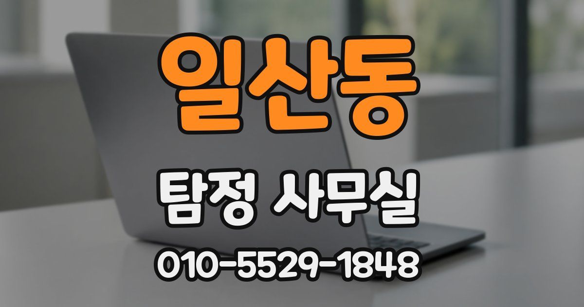 일산동 탐정 사무실