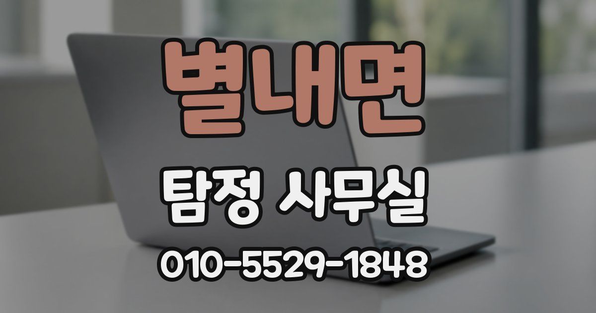 별내면 탐정 사무실