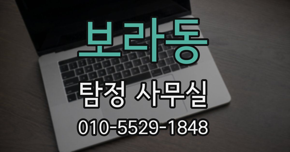 보라동 탐정 사무실