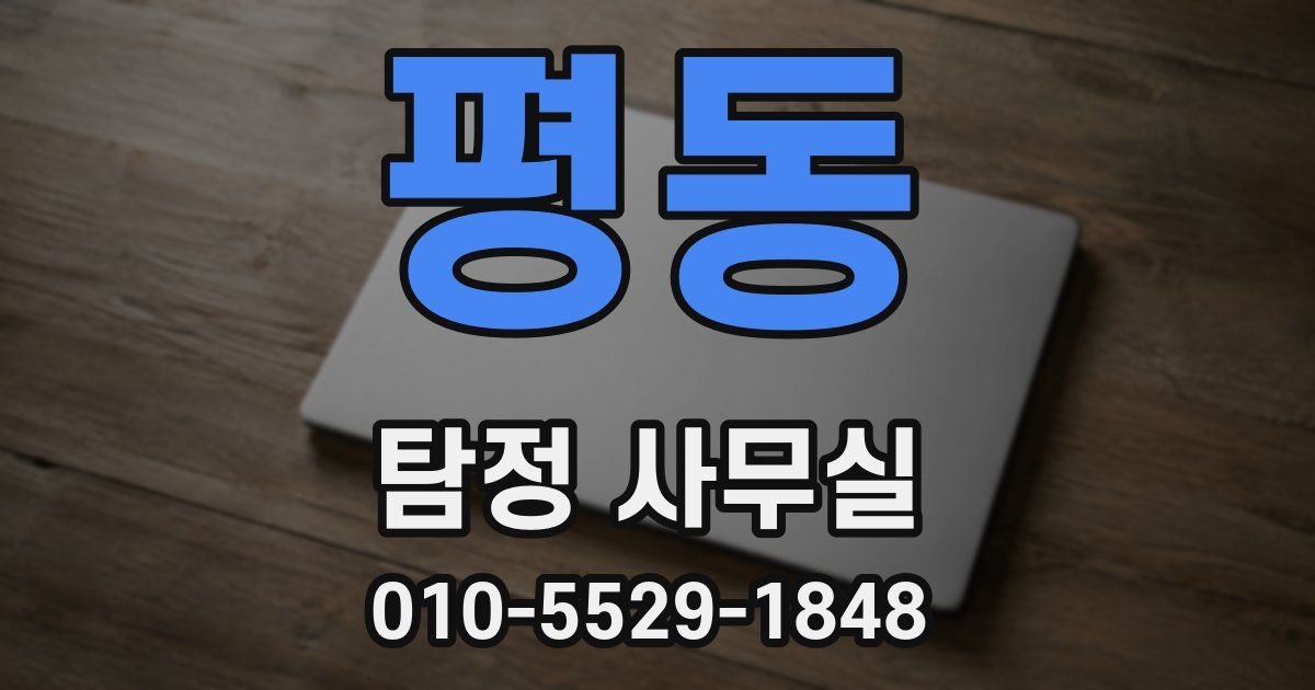 평동 탐정 사무실