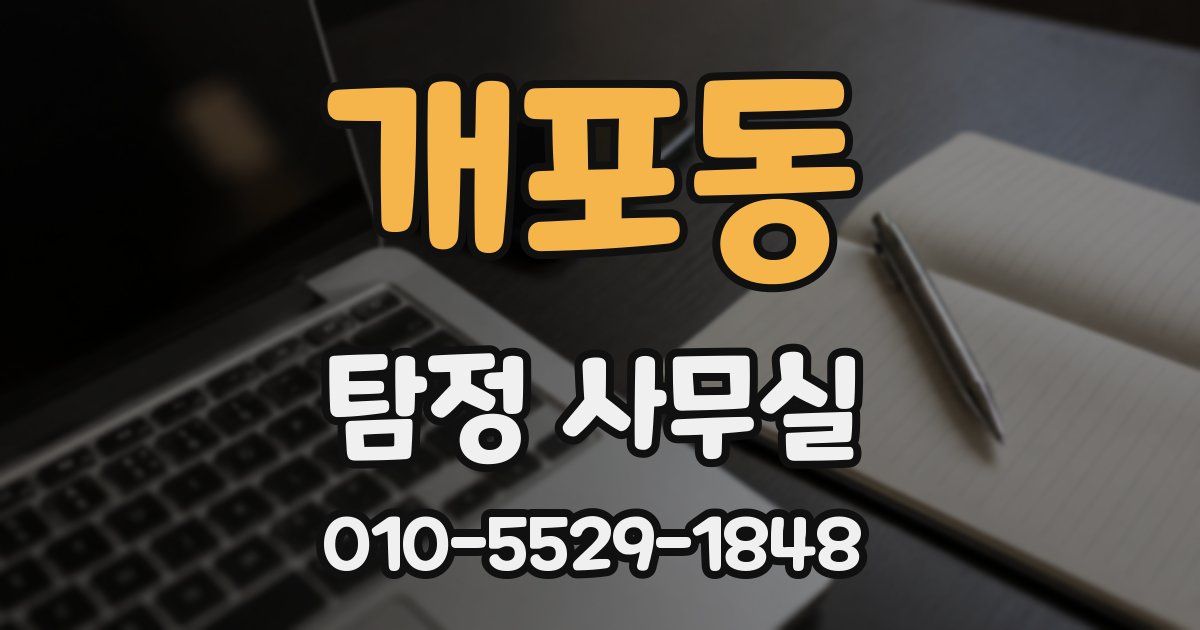 개포동 탐정 사무실